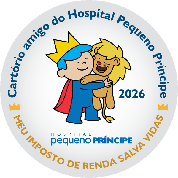 Selo Cartório amigo do Hospital Pequeno Príncipe 2026 – Meu Imposto de Renda Salva Vidas